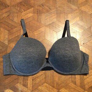 Torrid 46D Curve Plunge Bra Gray Black Stretch